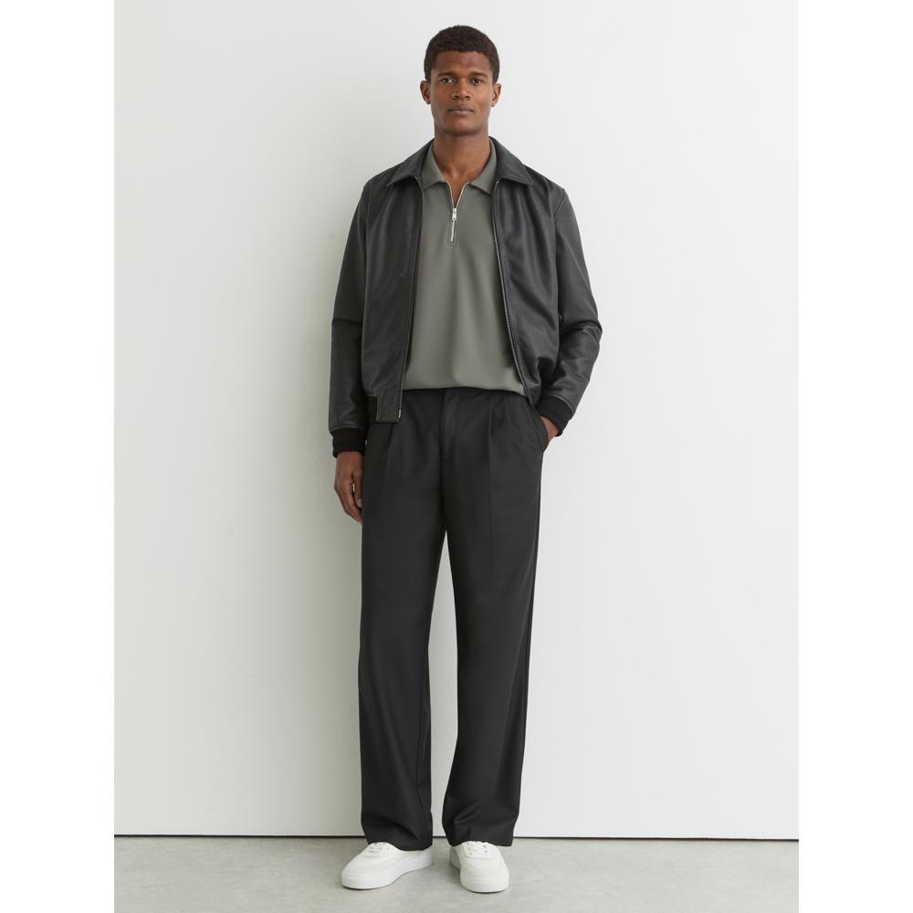 REISS Forno Half-Zip Textured Polo Shirt